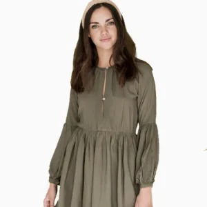 women full silver dress